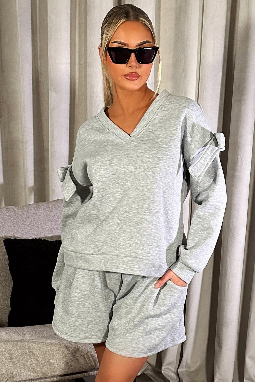short and sweatshirt loungewear set