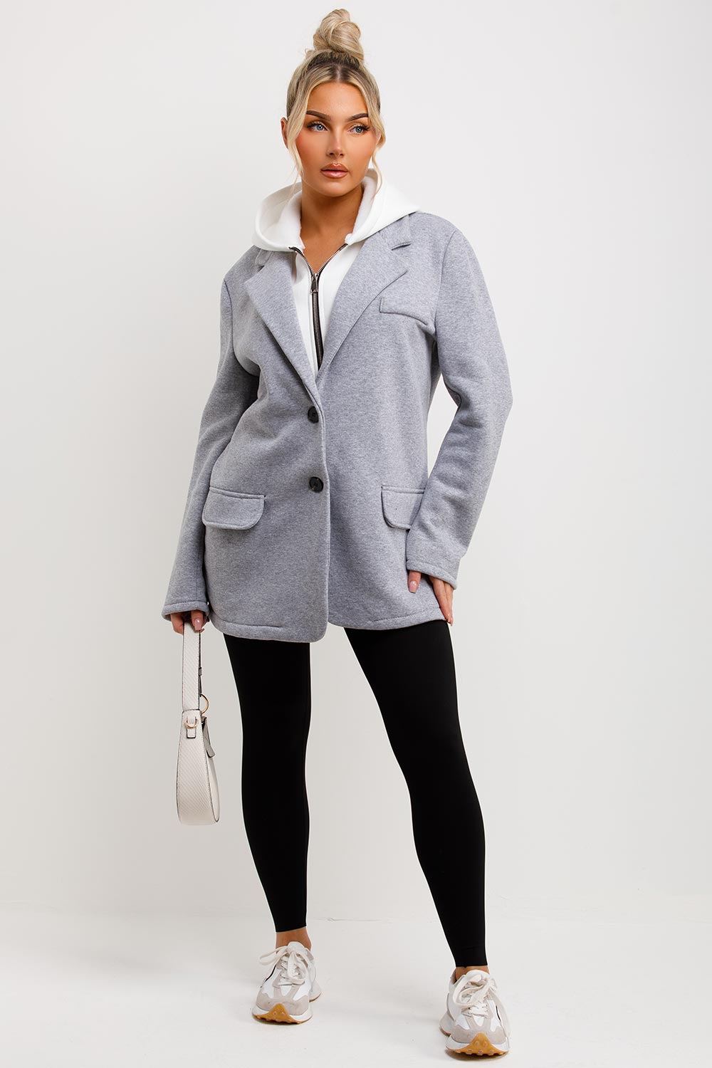 zara womens hooded blazer combined