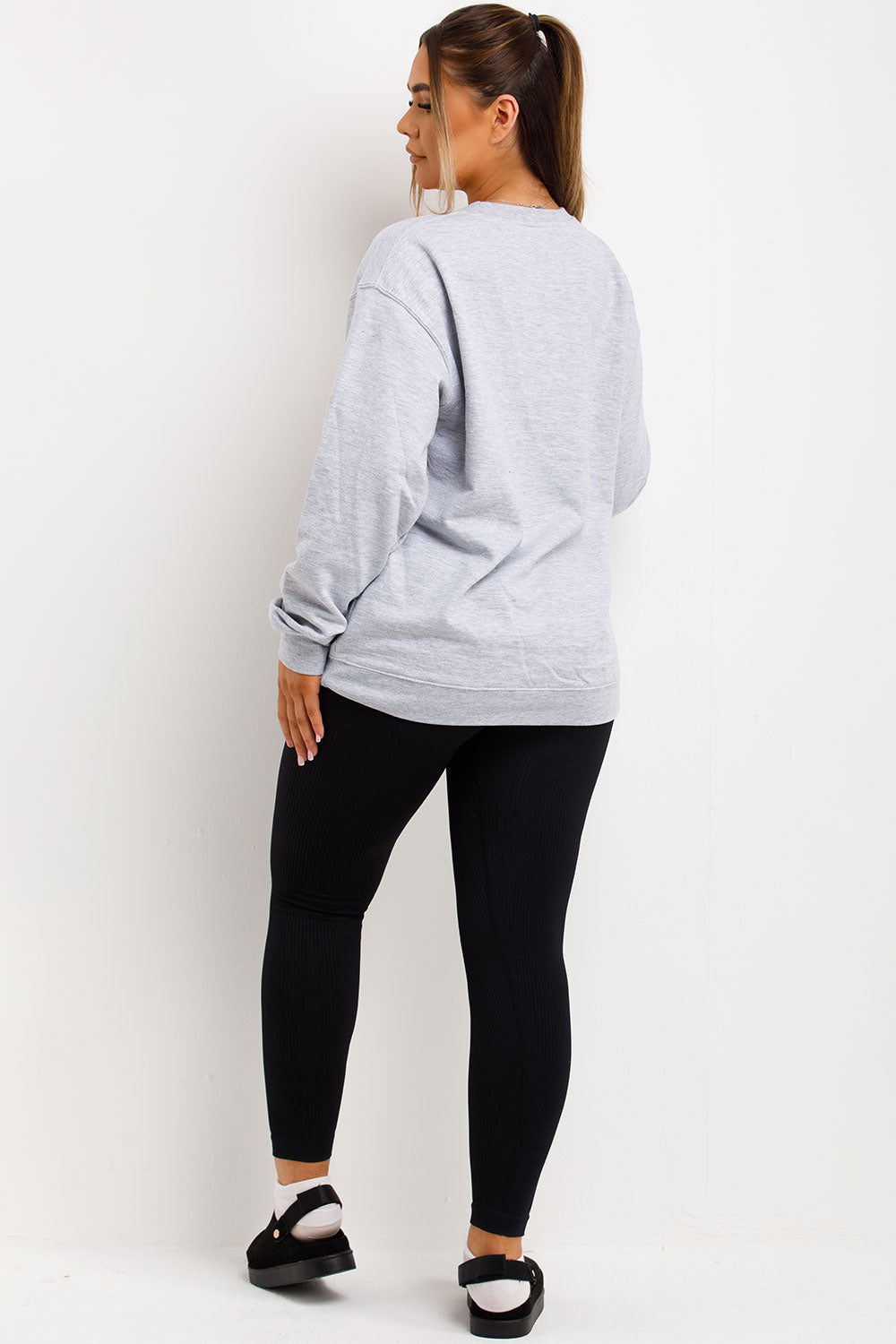 womens leopard cherry jumper sweatshirt