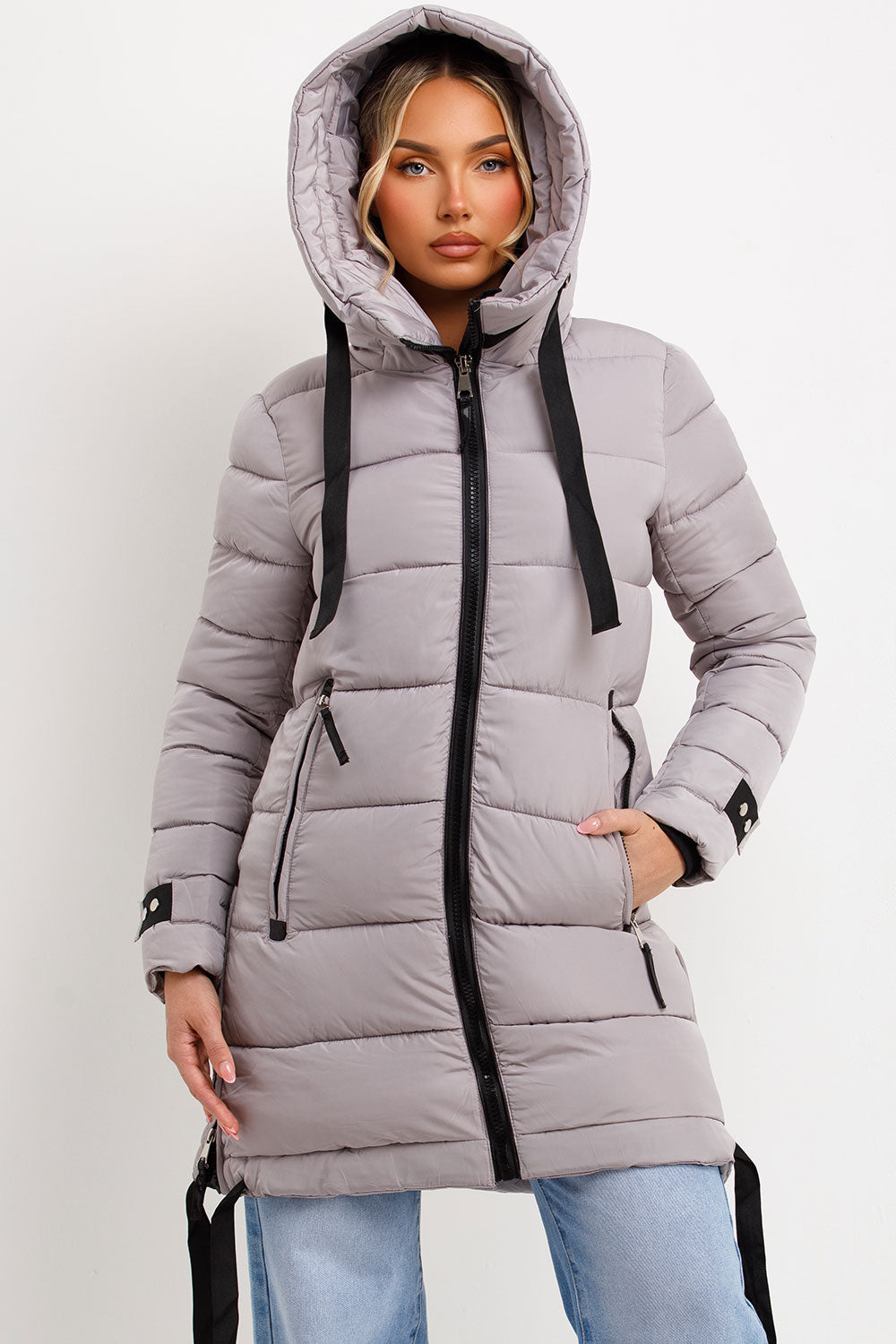 longline puffer jacket womens
