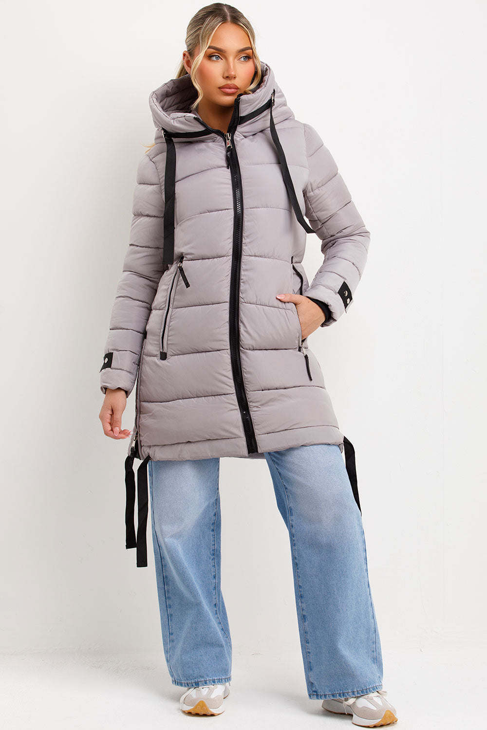 longline puffer jacket womens outerwear