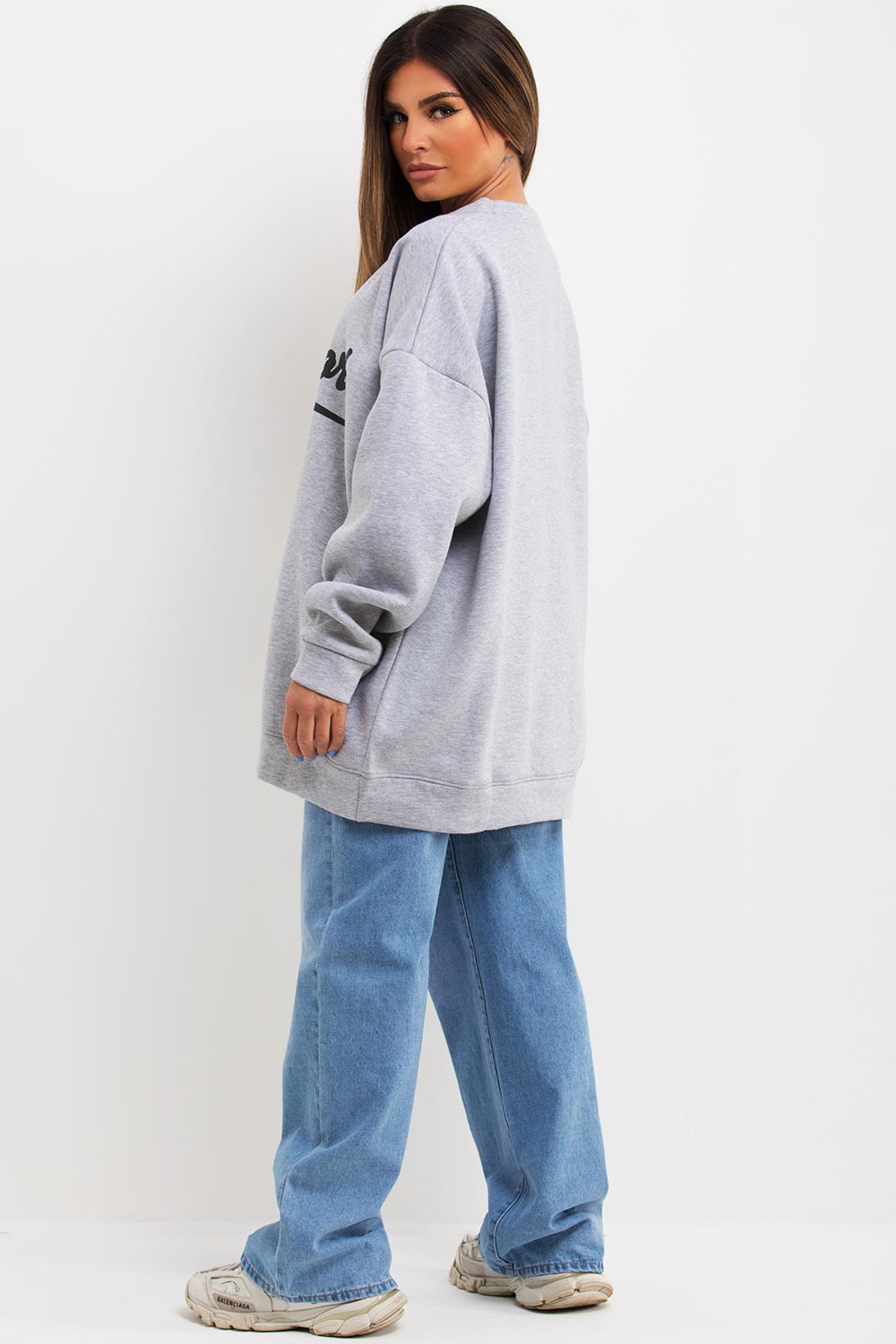 womens new york brooklyn slogan sweatshirt