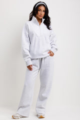 half zip jumper and joggers tracksuit co ord lounge set airport outfit zara womens