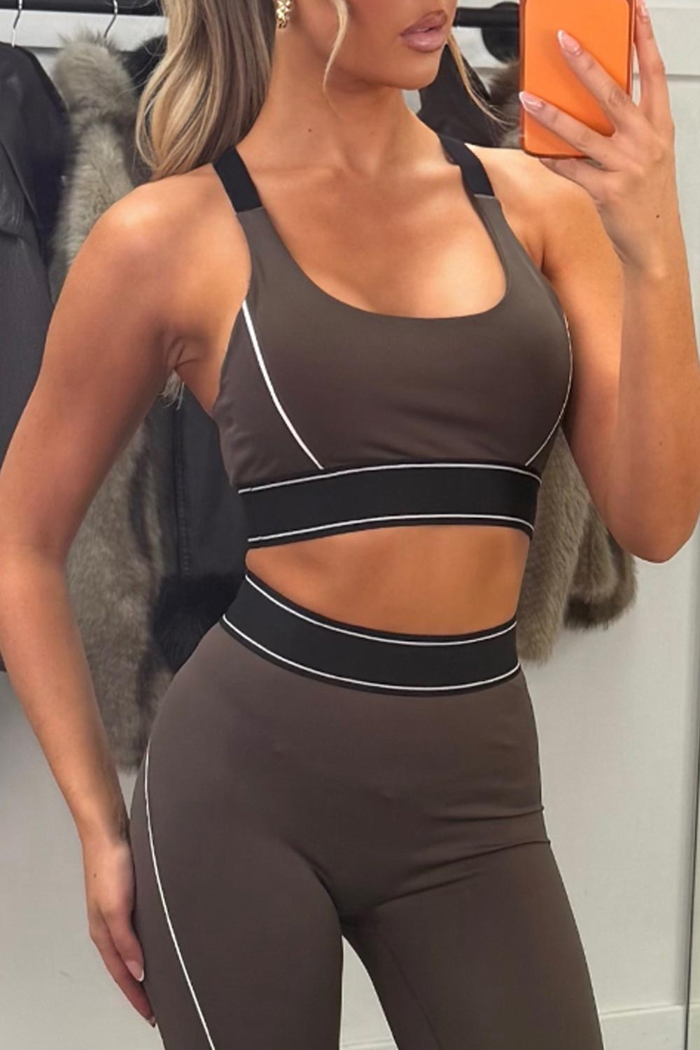 womens three piece yoga pilates gym set activewear outfit seamless styledup