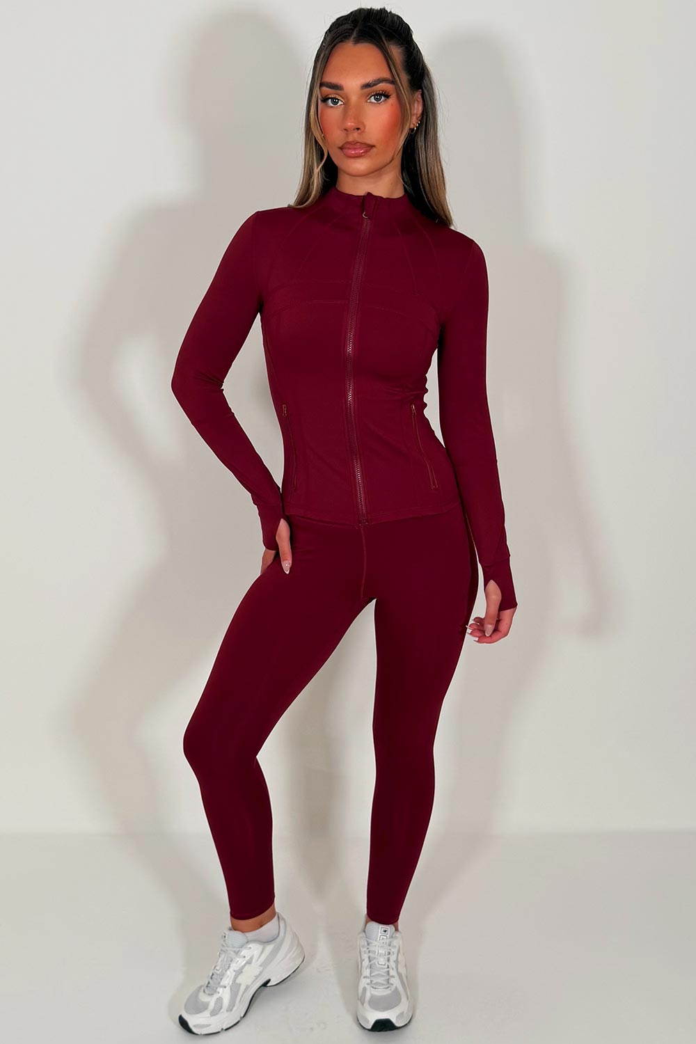 womens lululemon leggings and track jacket co ord set styledup fashion