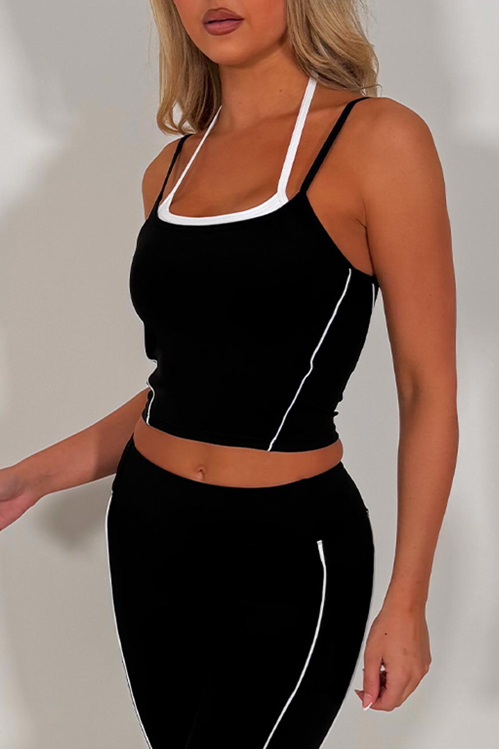 womens high waist legging and double up top matching two piece set alo yoga styledup uk sale