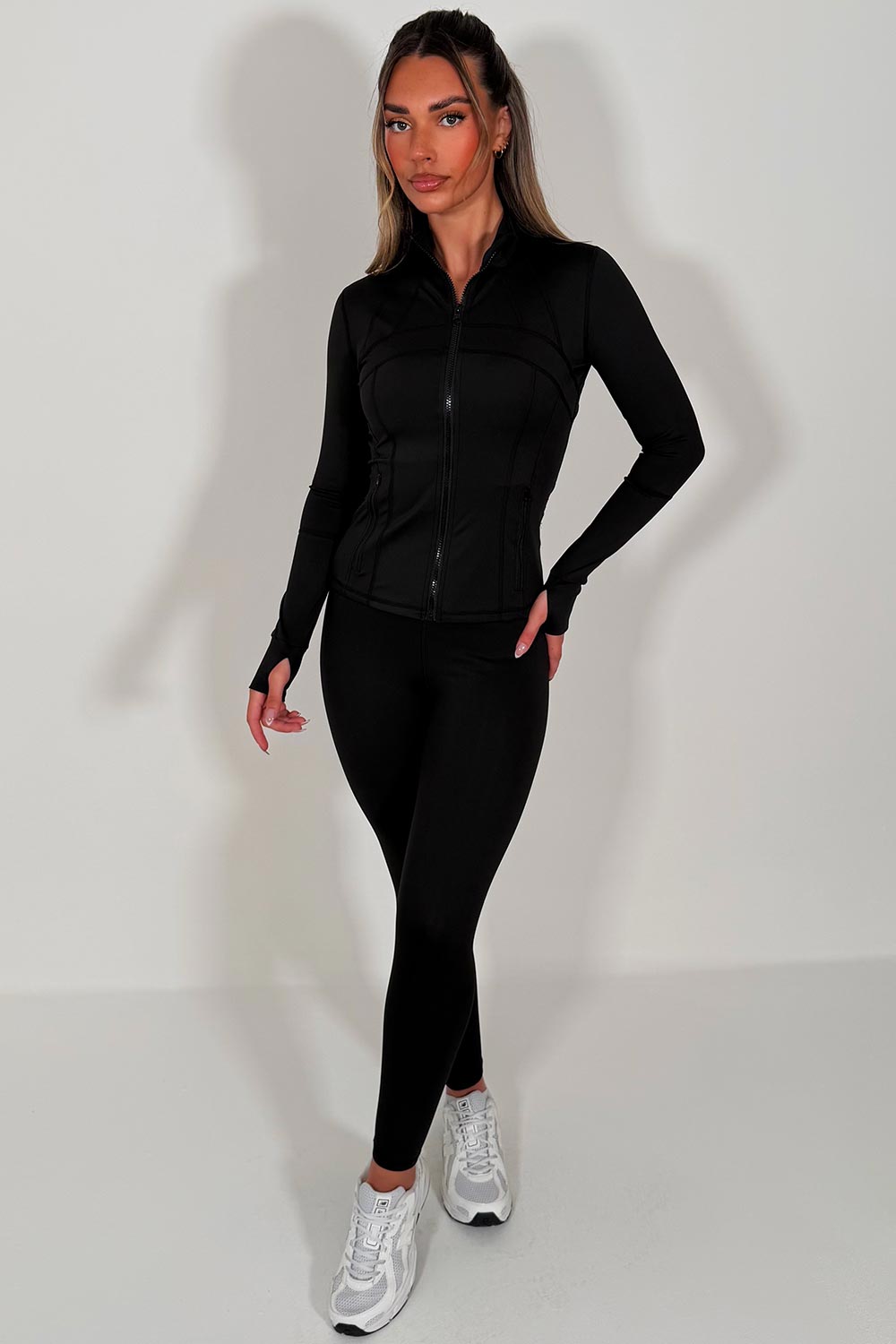 womens lululemon leggings and track jacket co ord set styledup fashion