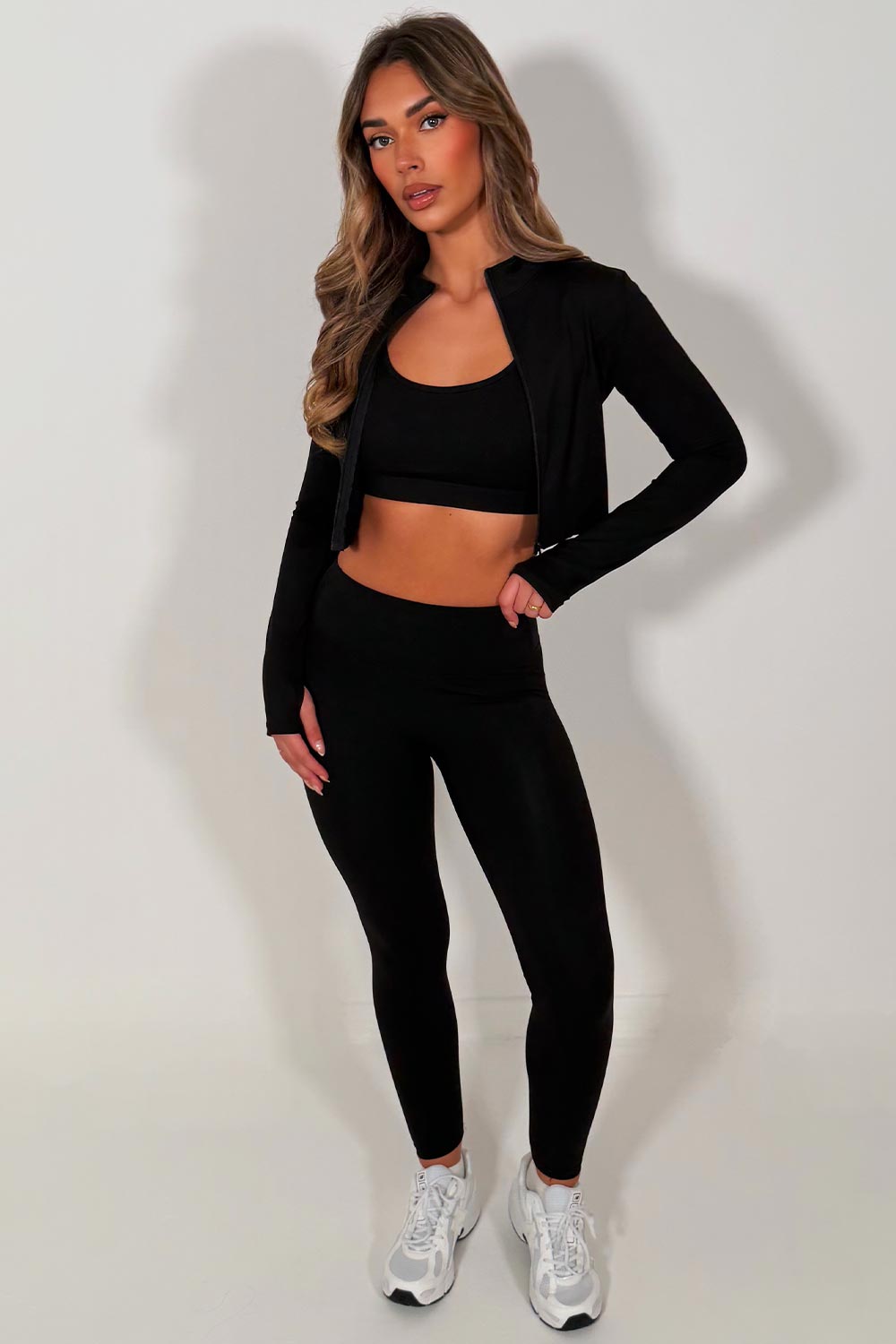 womens lululemon black activewear gym set for yoga pilates gym wear uk