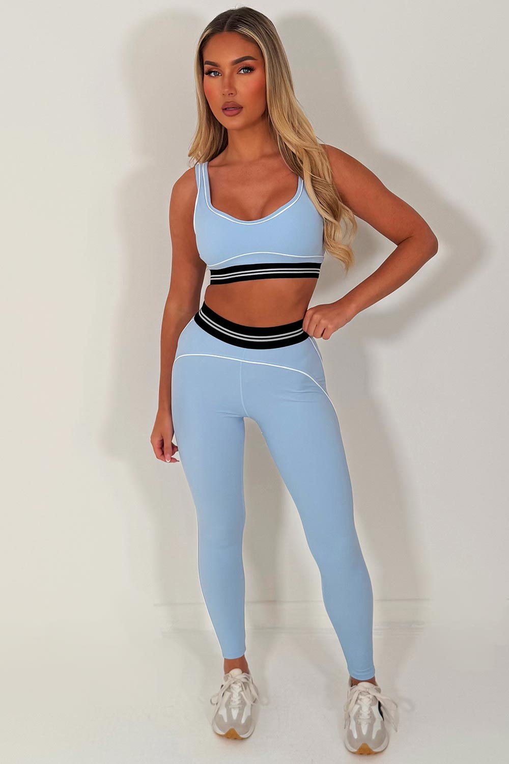 womens heart throb bra and high waist leggings two piece matching set alo yoga womens uk styledup