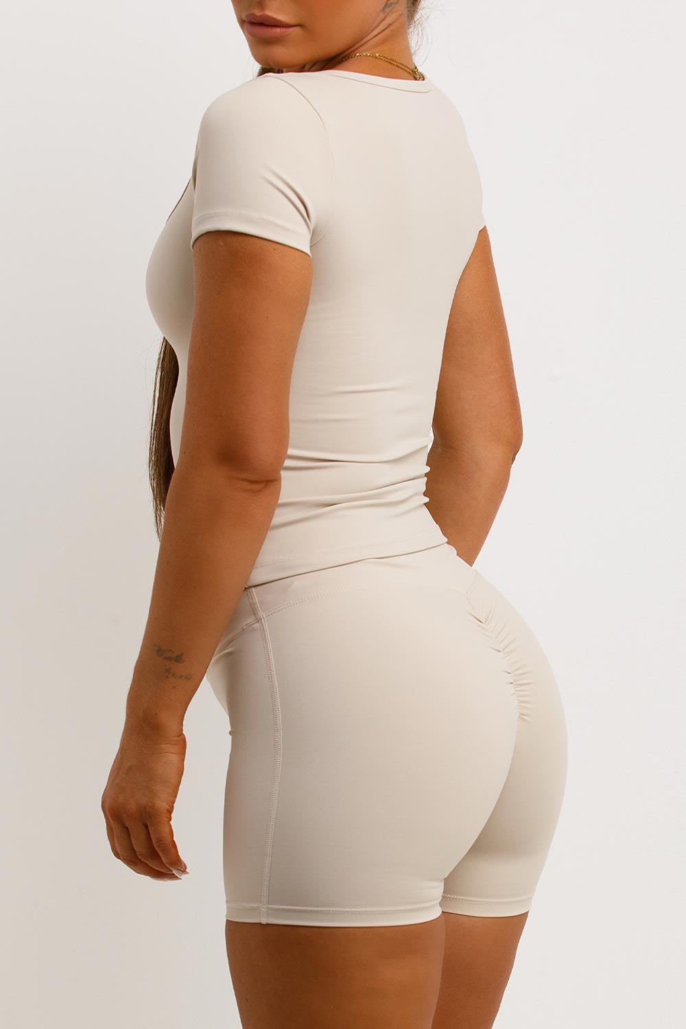 square neck top and scrunch bum butt lifting shorts two piece co ord set lululemon uk