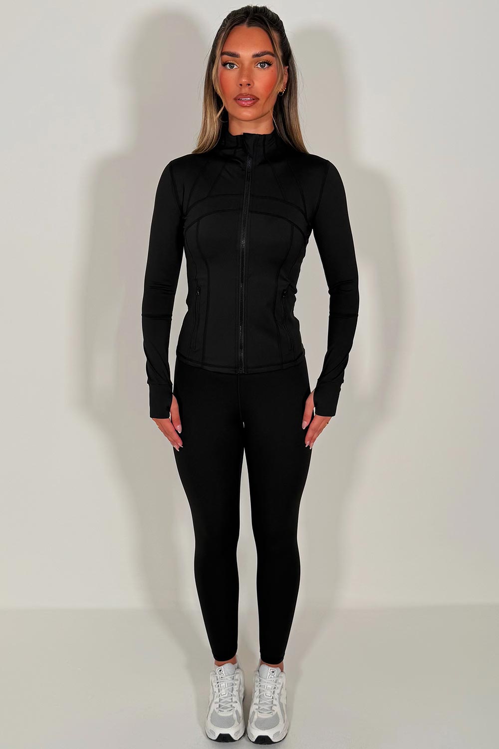 womens lululemon jacket and leggings co ord set activewear lounge set for yoga pilates uk styledup