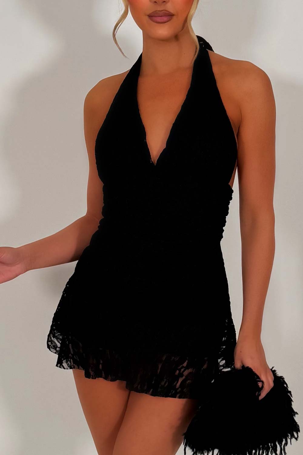 ruffle frilly lace playsuit rave party night out outfit styledup whitefox