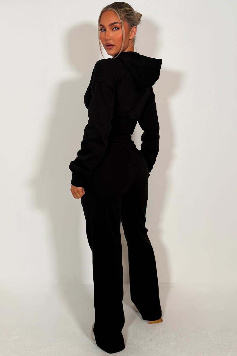 corset cinched waist hoodie and joggers tracksuit co rod set for womens styledup