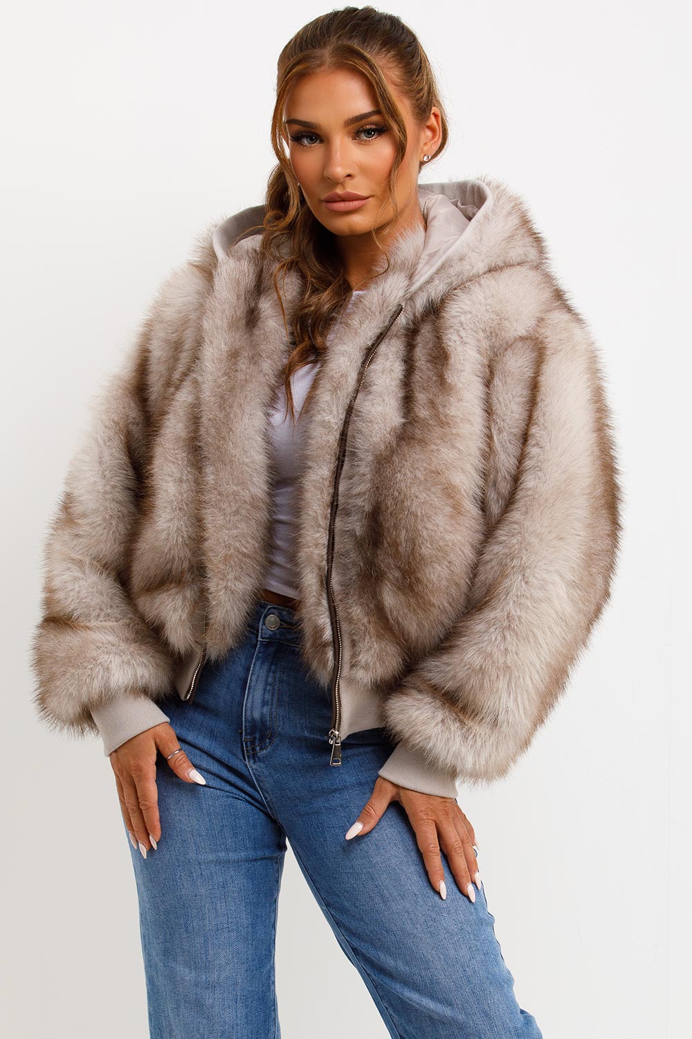 faux fur bomber jacket womens styledup