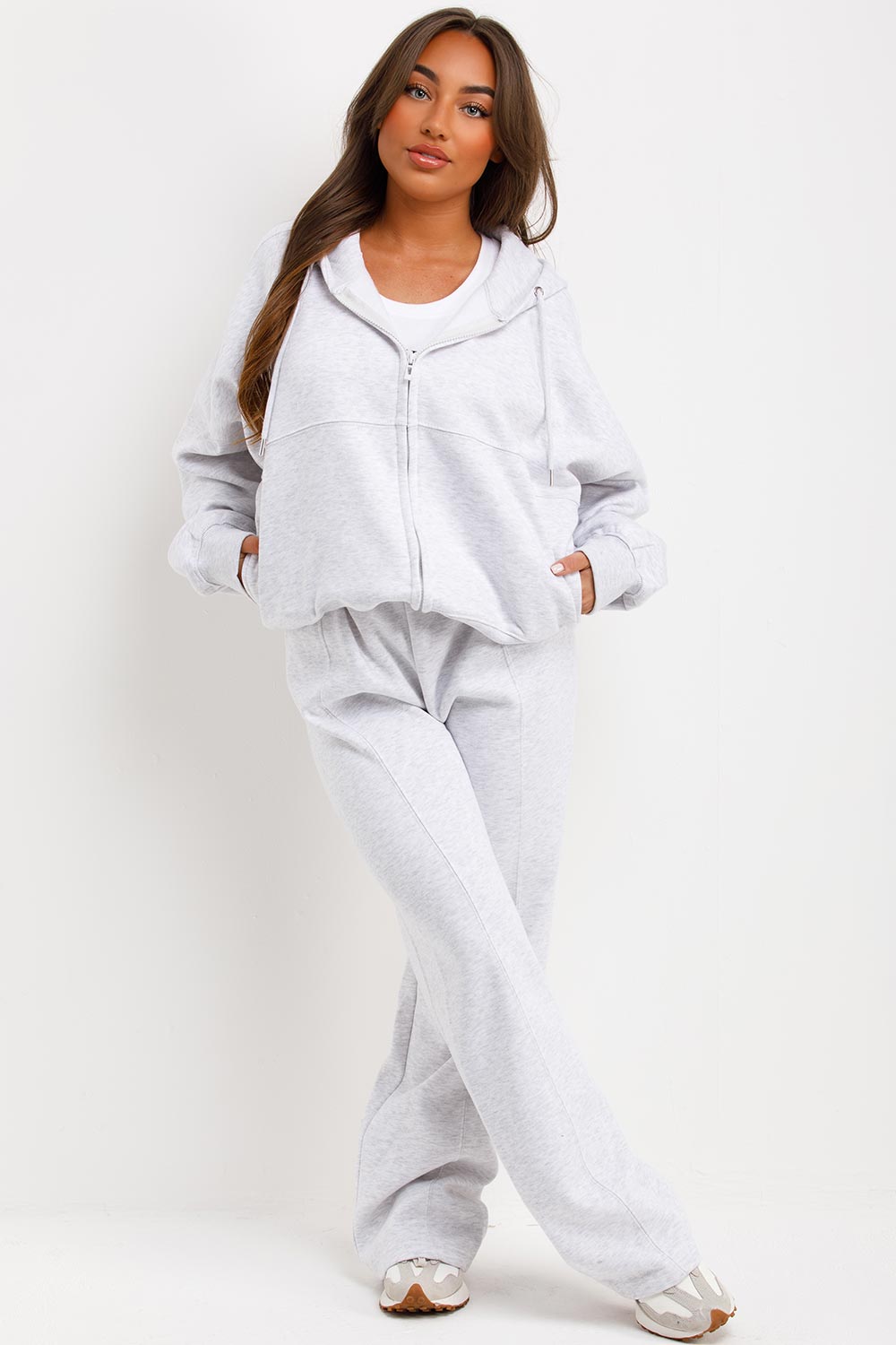 womens zara hoodie and joggers tracksuit loungewear set molly mae outfit