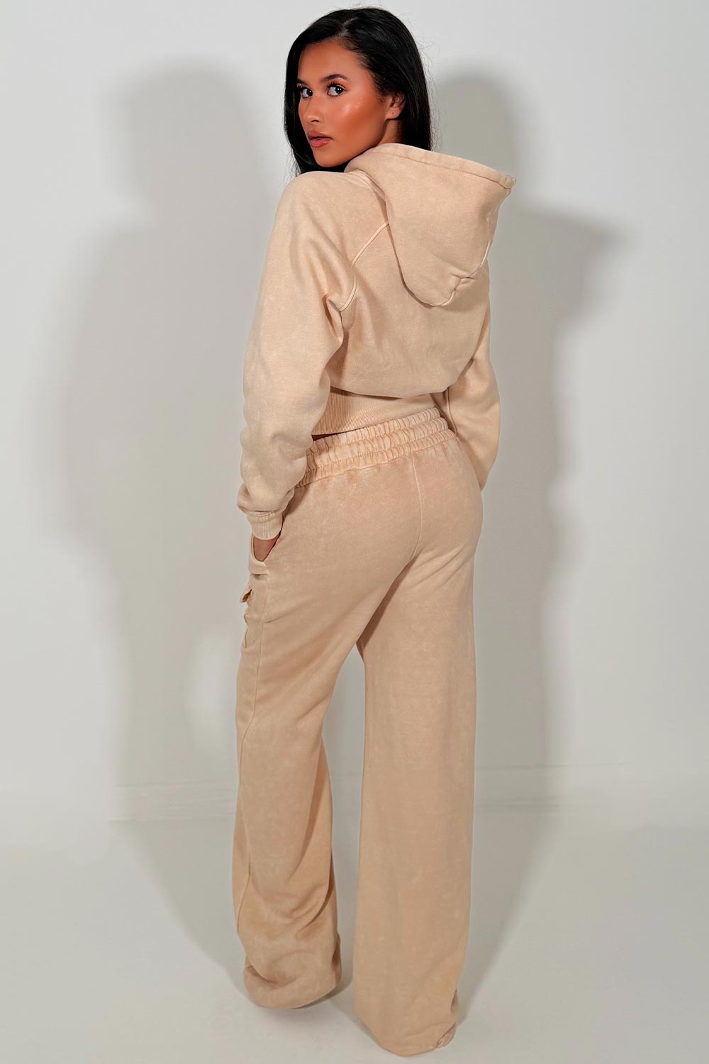 wide leg jodders and crop zip through hoodie co ord tracksuit set styledup