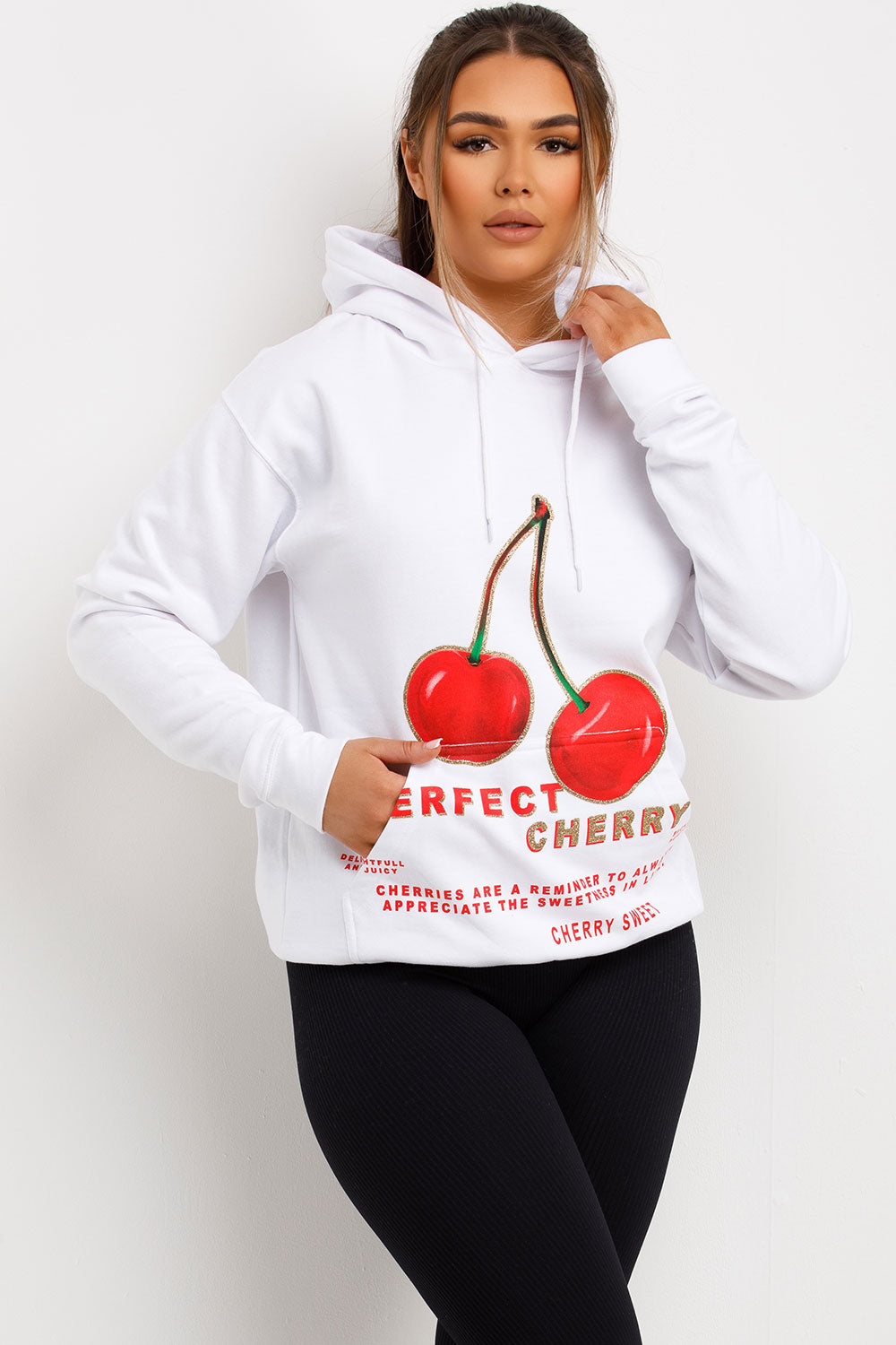 cherry hoodie womens loungewear