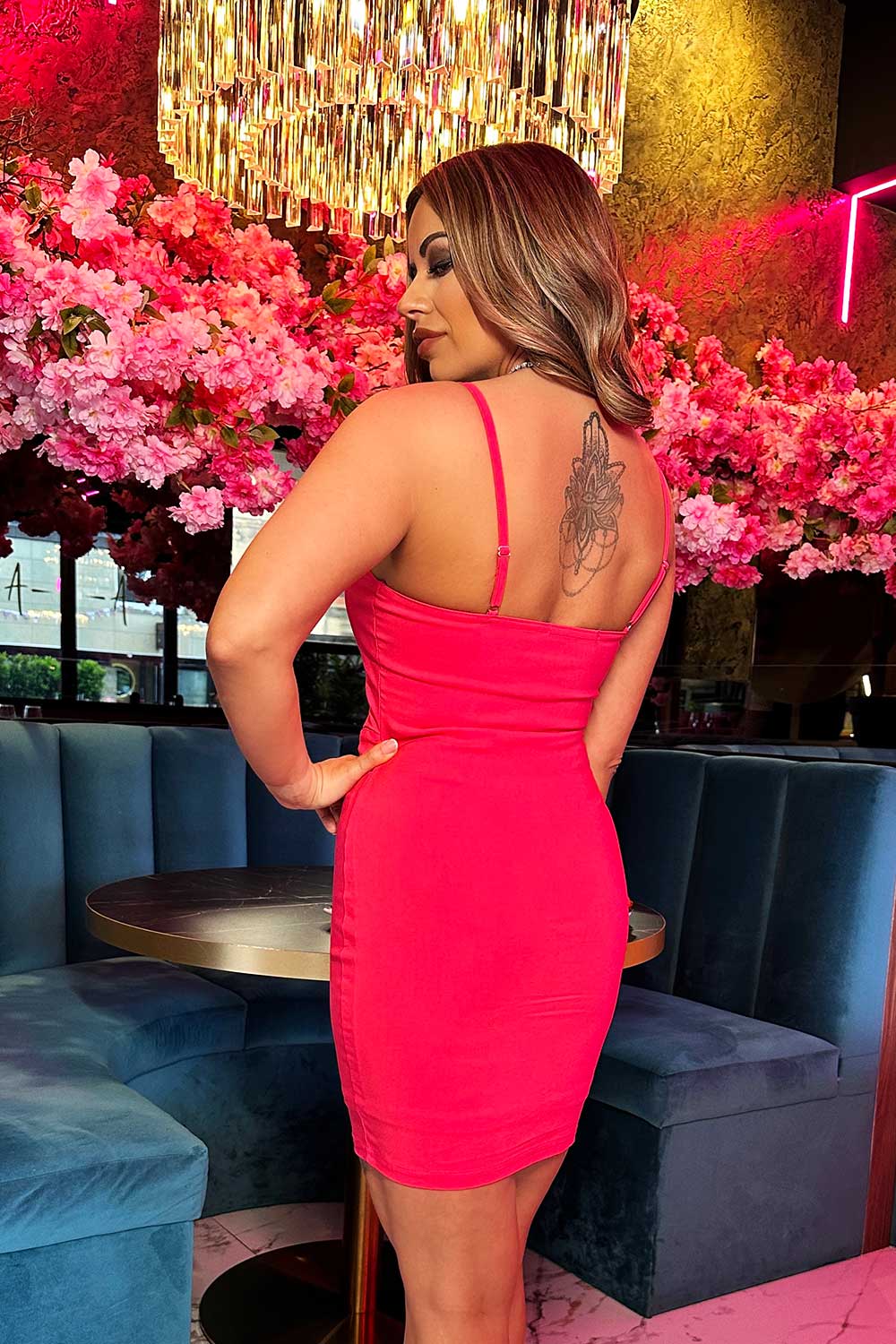 oh polly short bodycon dress