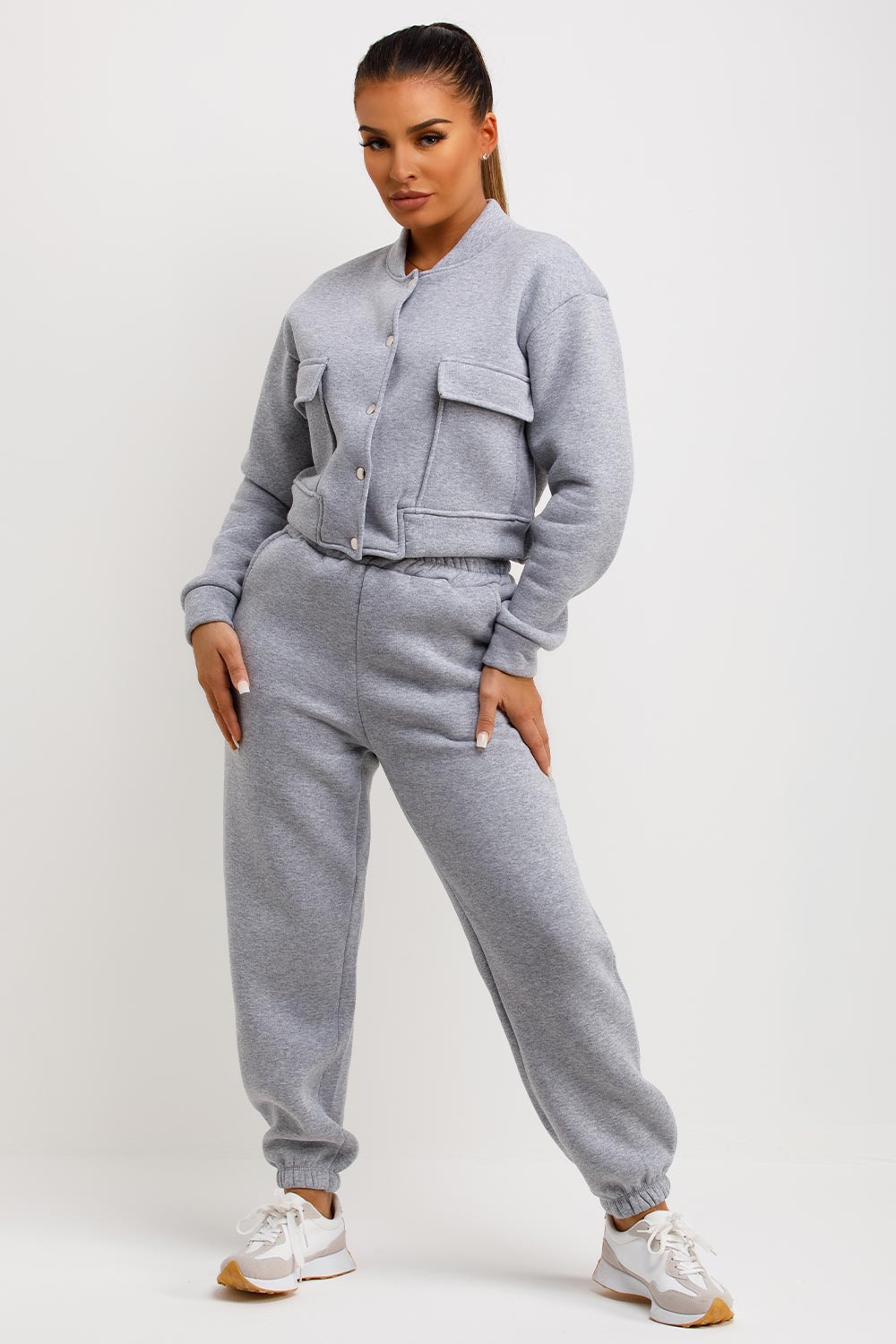 womens bomber jacket and joggers tracksuit sale