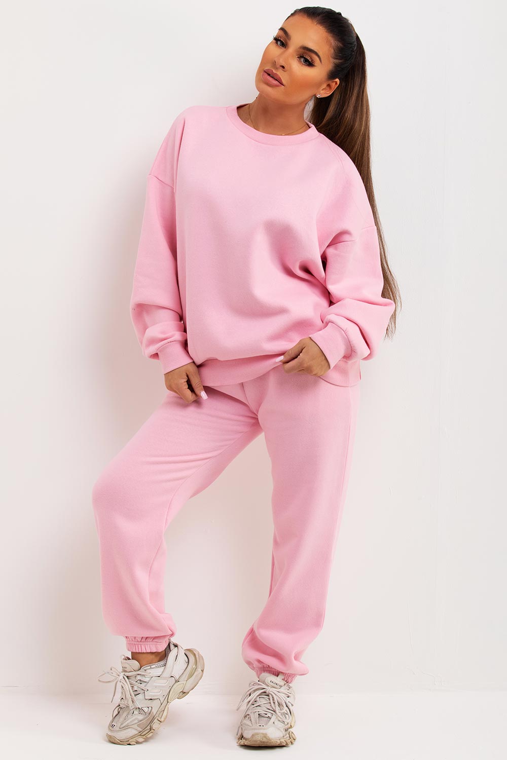 womens oversized sweatshirt and joggers co ord set
