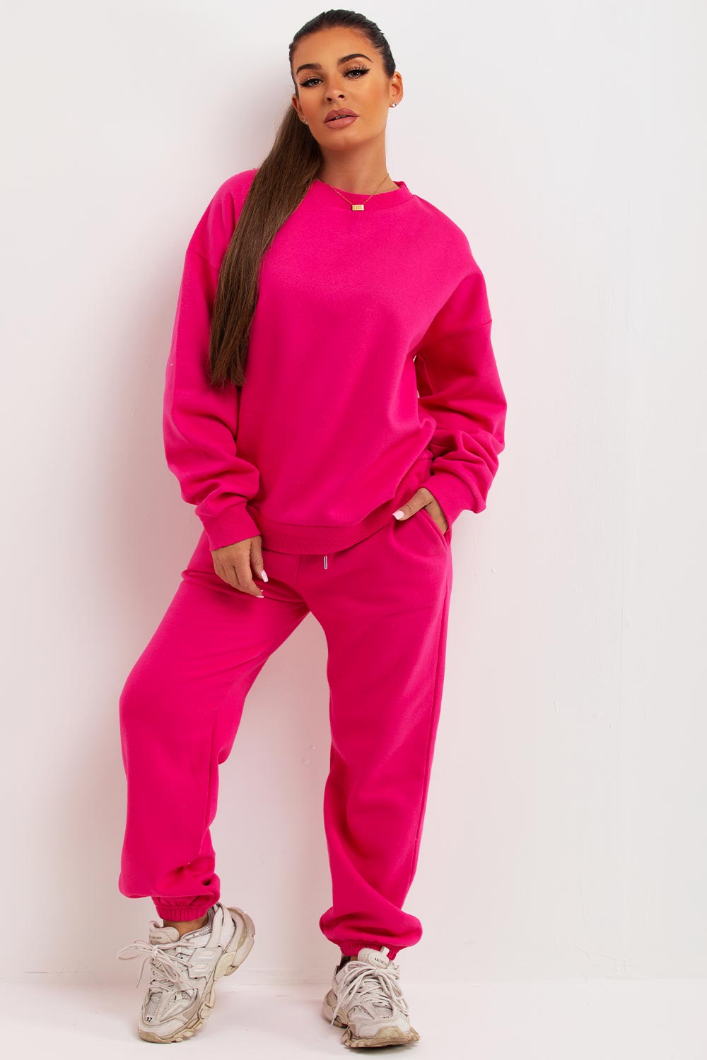 womens oversized sweatshirt and joggers loungewear set
