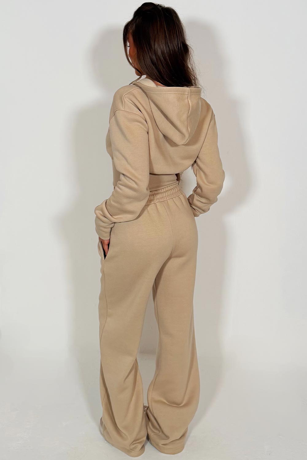 womens crop corset hoodie and joggers two piece loungewear co ord couture club set styledup fashion airport outfit