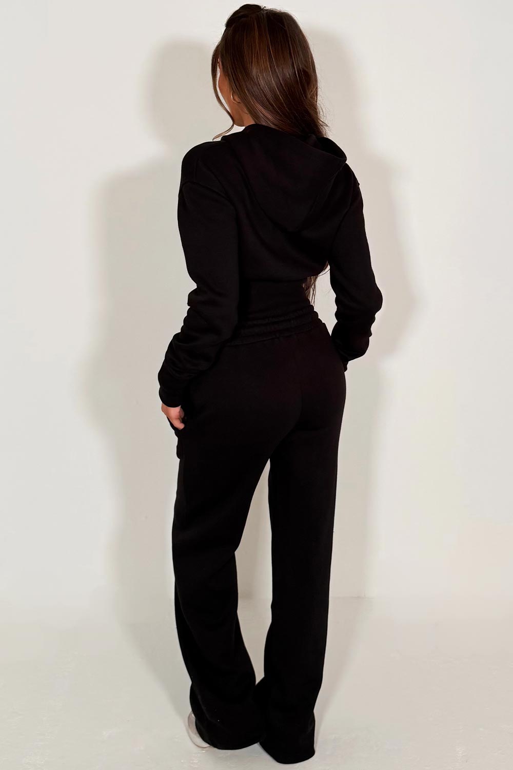 womens crop corset hoodie and joggers two piece loungewear co ord couture club set styledup fashion airport outfit