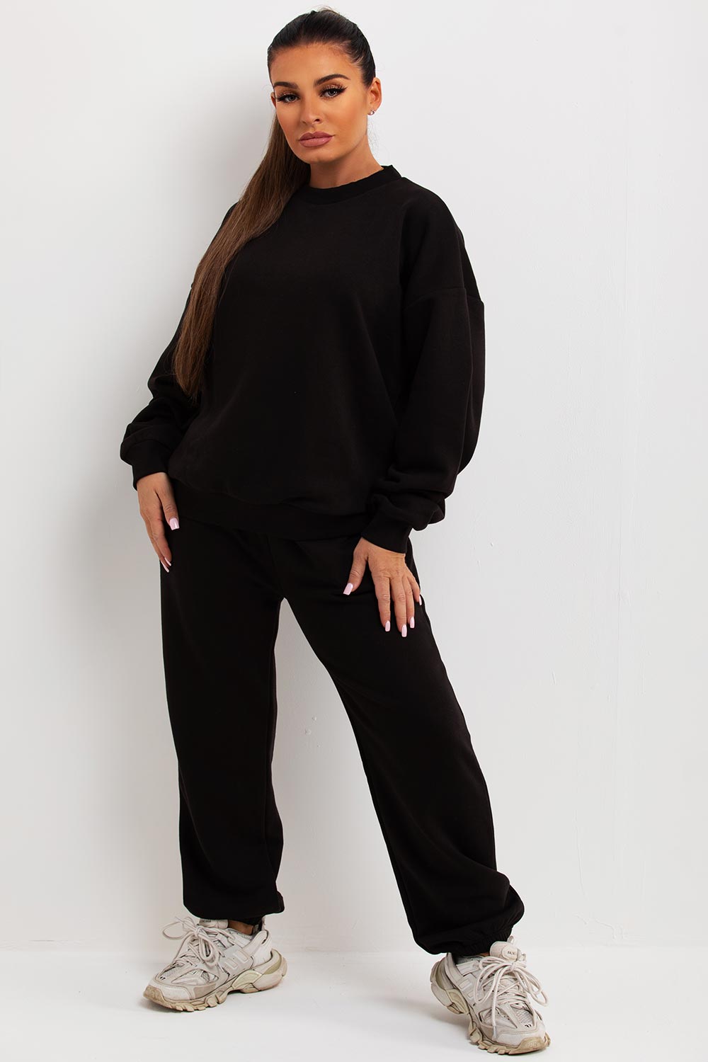 womens oversized tracksuit and joggers loungewear set