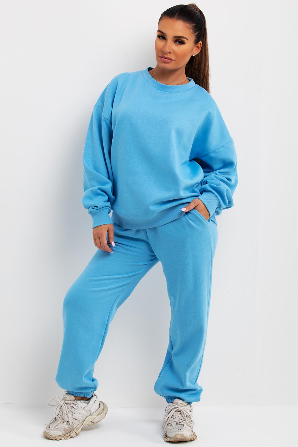 womens sweatshirt and sweatpants loungewear co ord tracksuit set