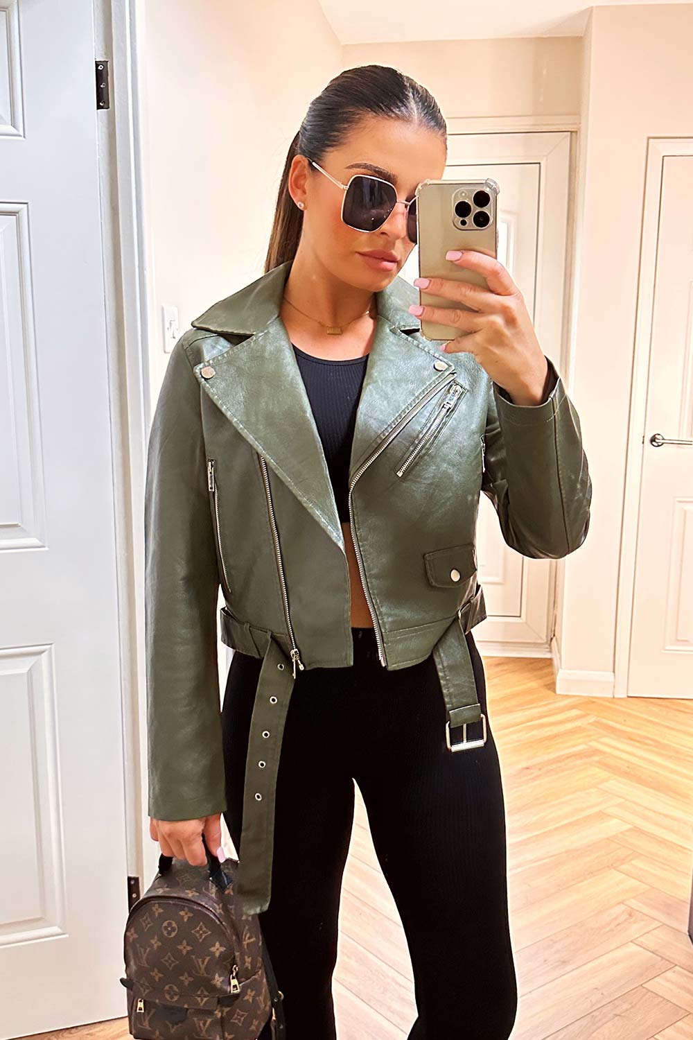 womens faux leather biker jacket zara uk