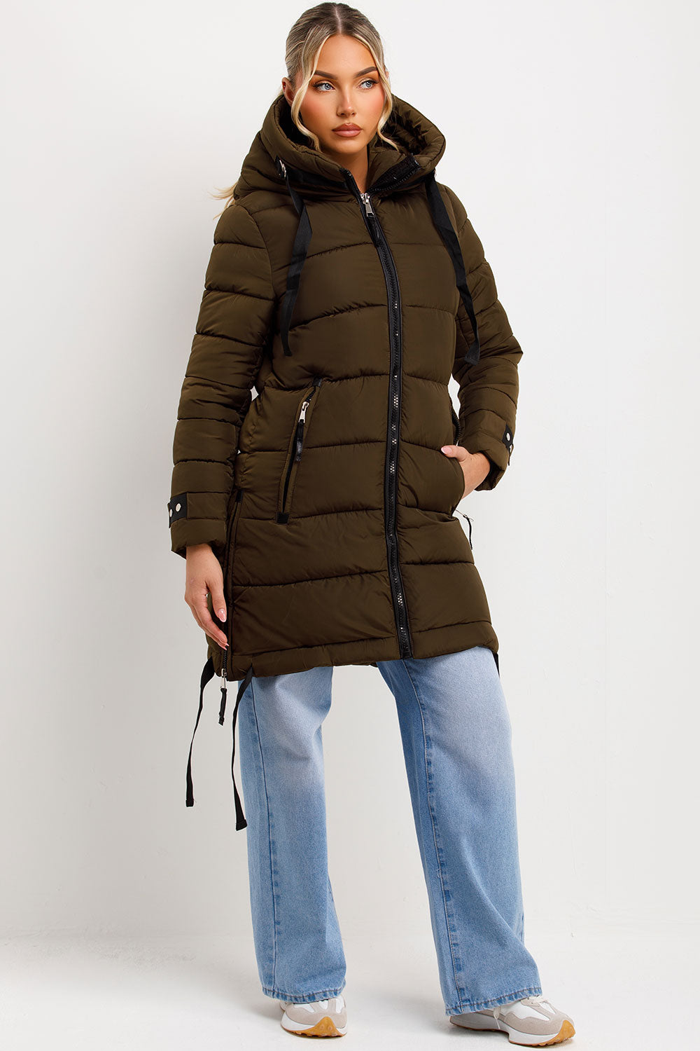 longline puffer jacket womens outerwear