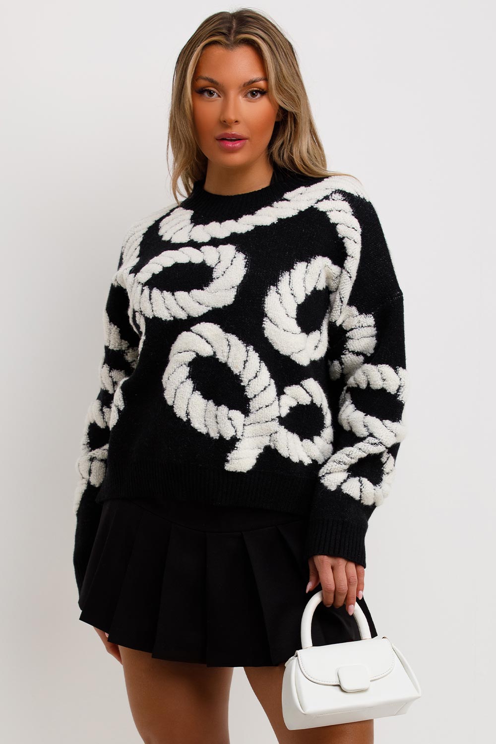 rope knit jumper womens