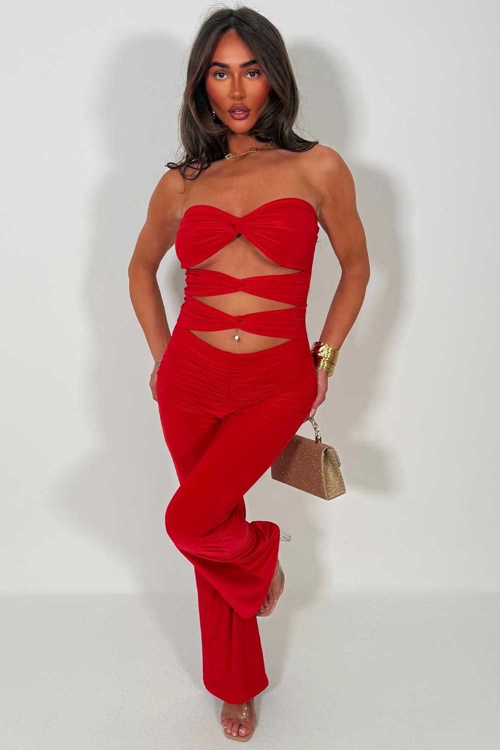 festival jumpsuit with cut out front styledup fashion