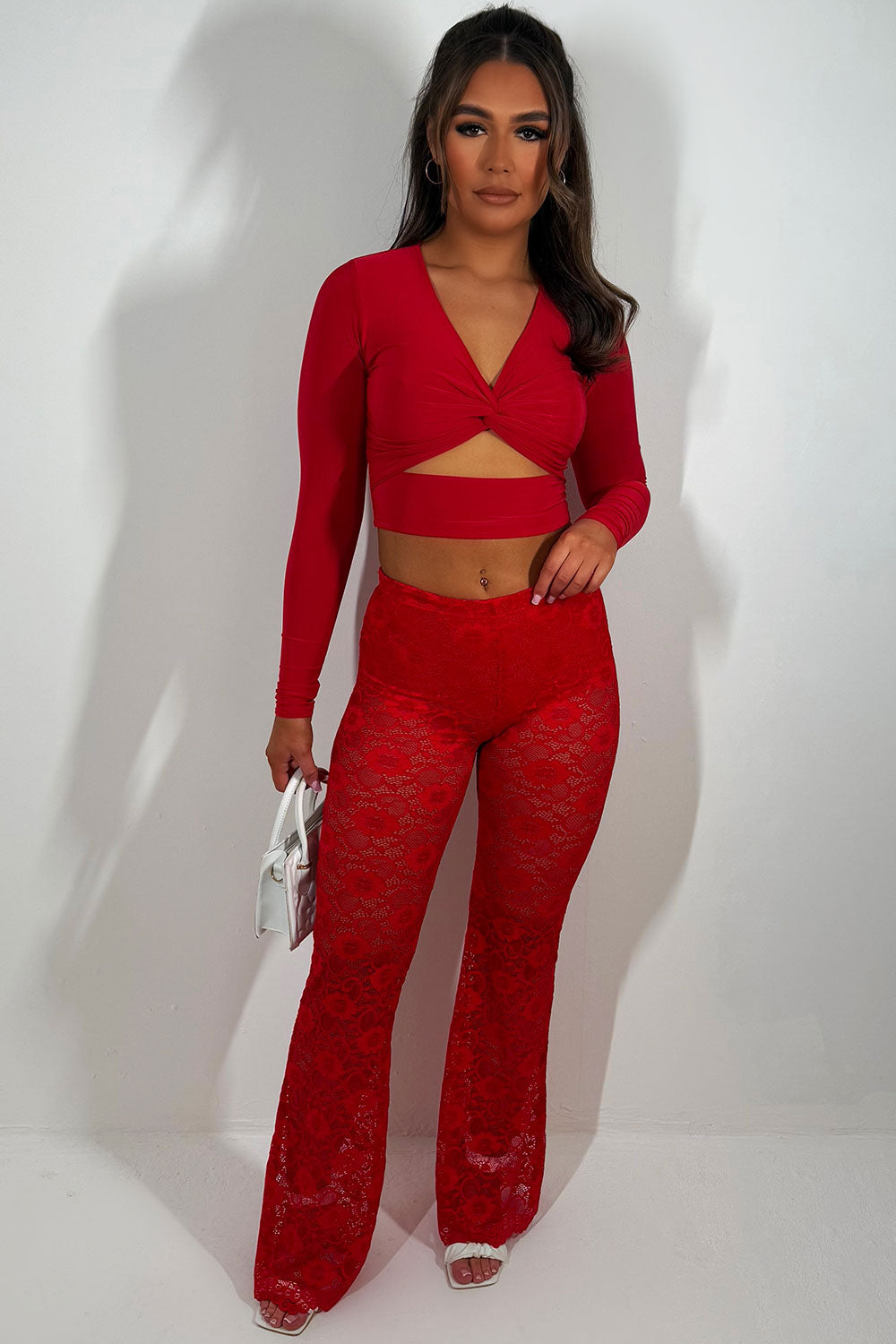 high waist lace trousers festival outfit styledup fashion