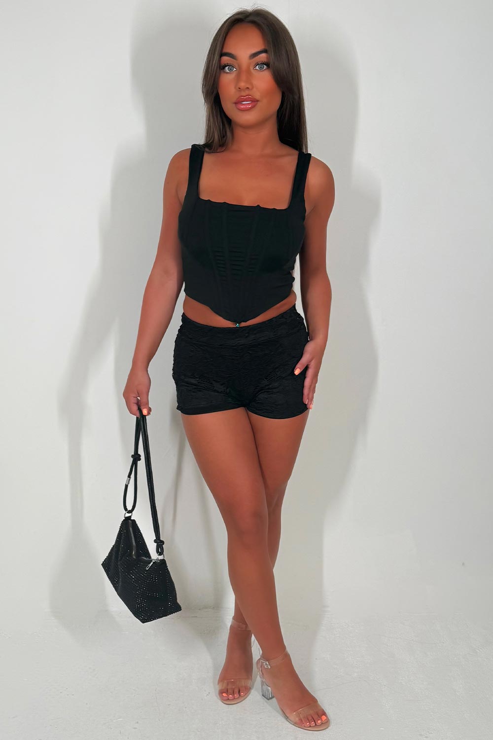 low rise festival lace shorts styledup