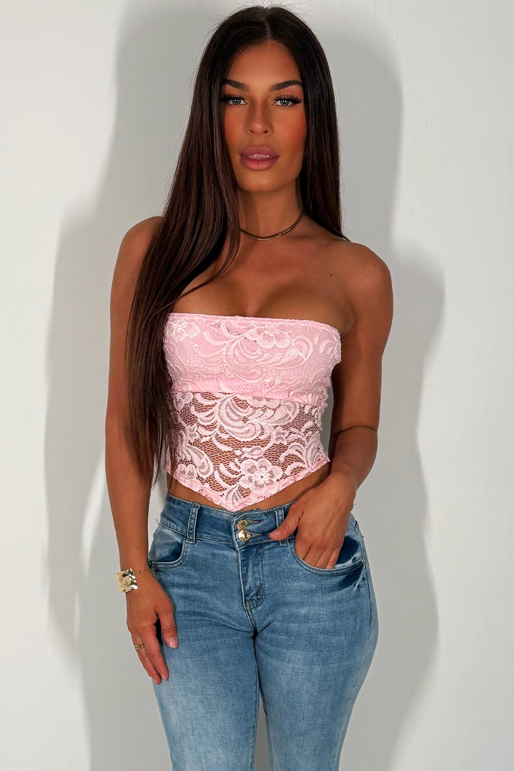 lace bandeau top festival summer holiday rave outfit