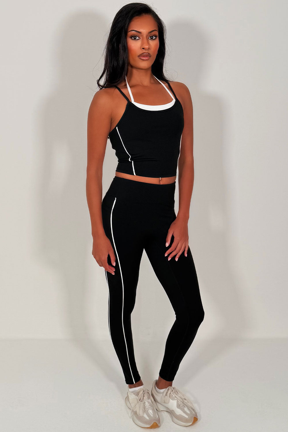 alo yoga high waist legging and bralet top two piece matching set styledup uk