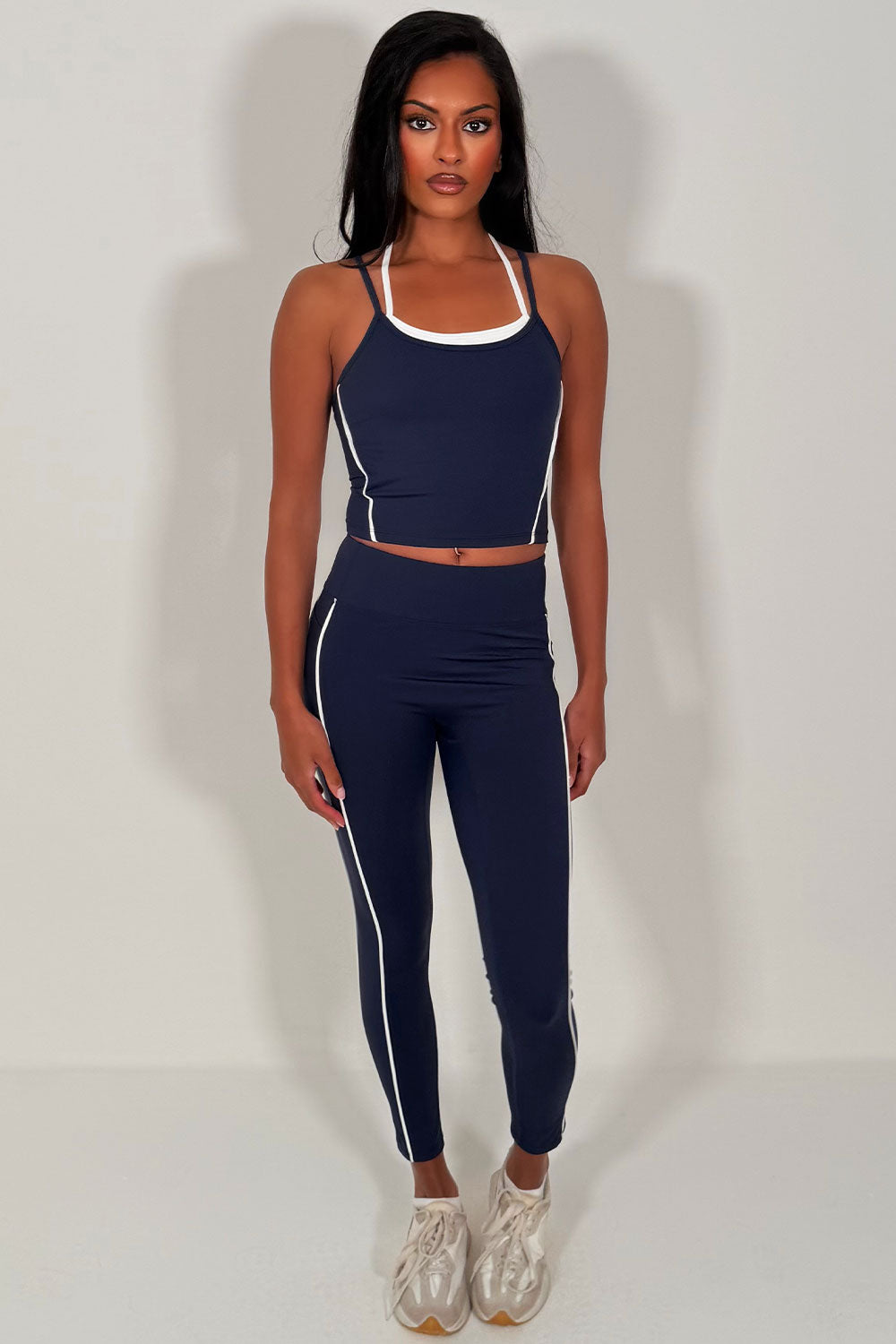 womens alo yoga double up top and leggings two piece matching set styledup sale
