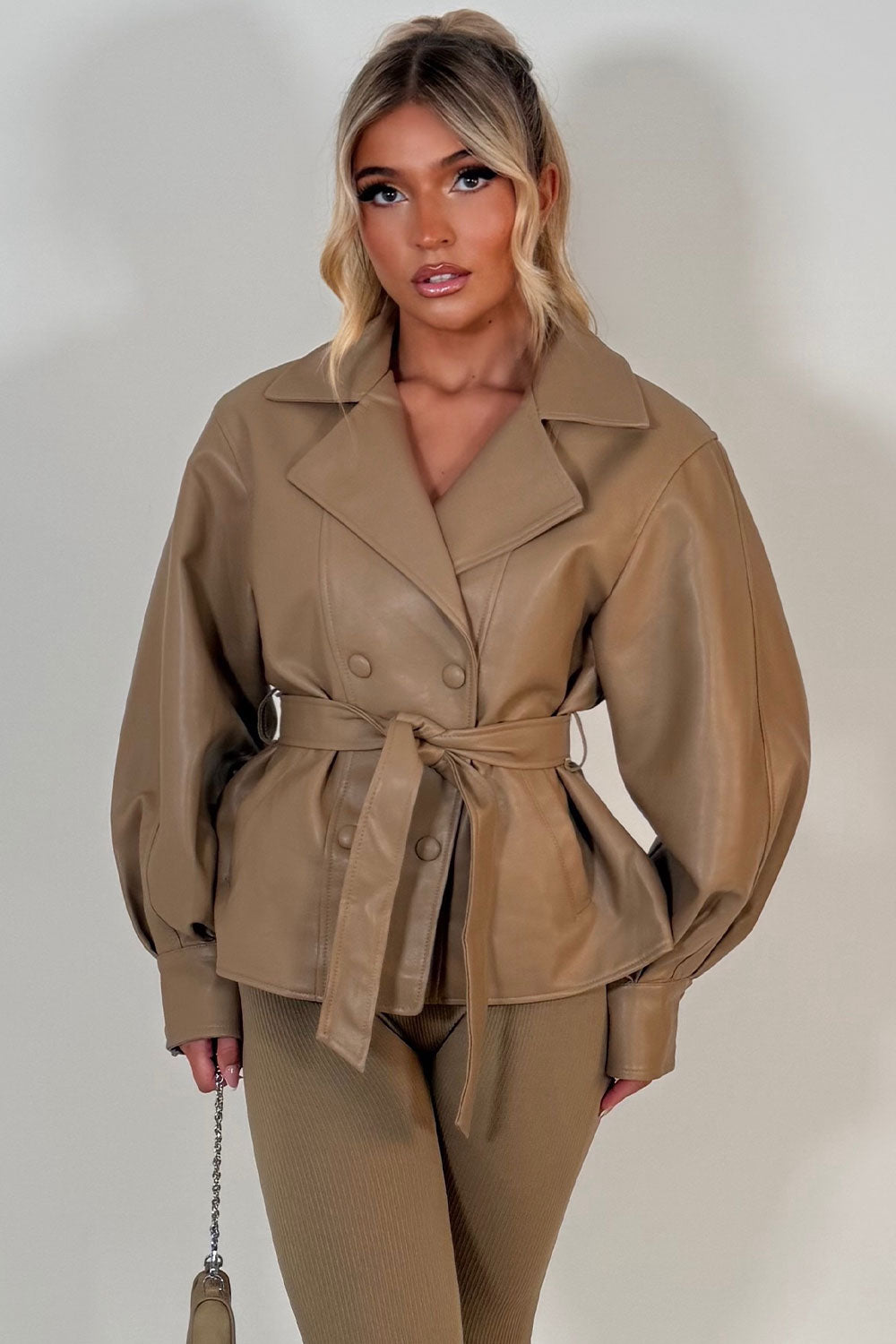 womens faux leather winter jacket zara uk