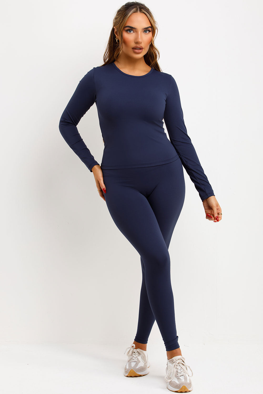 womens sculpt contouring top and leggings two piece set