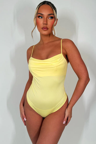 Navy yellow cowl neck professional sleeveless top... /XL main image 1