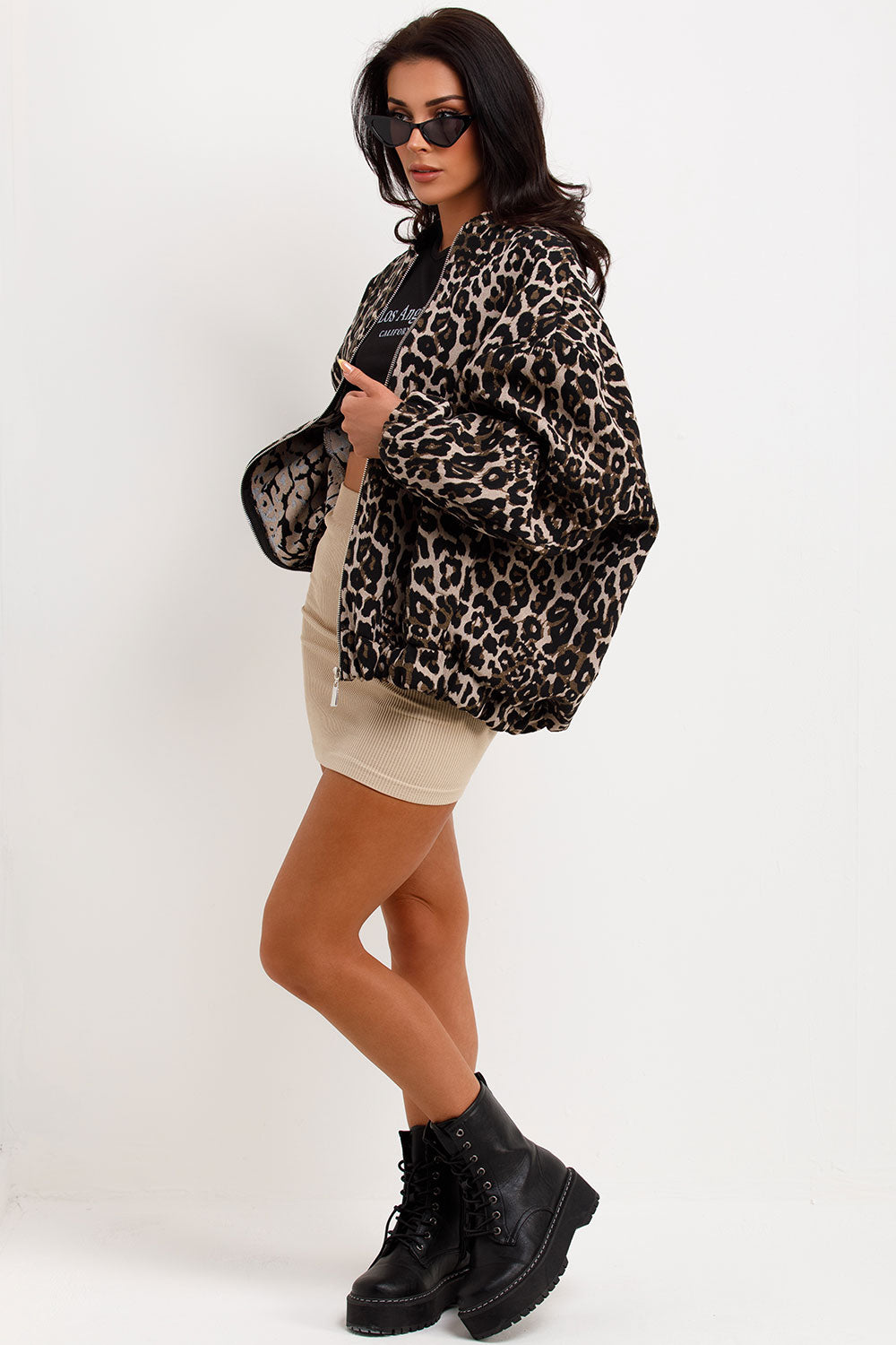 lepard print jacket oversized