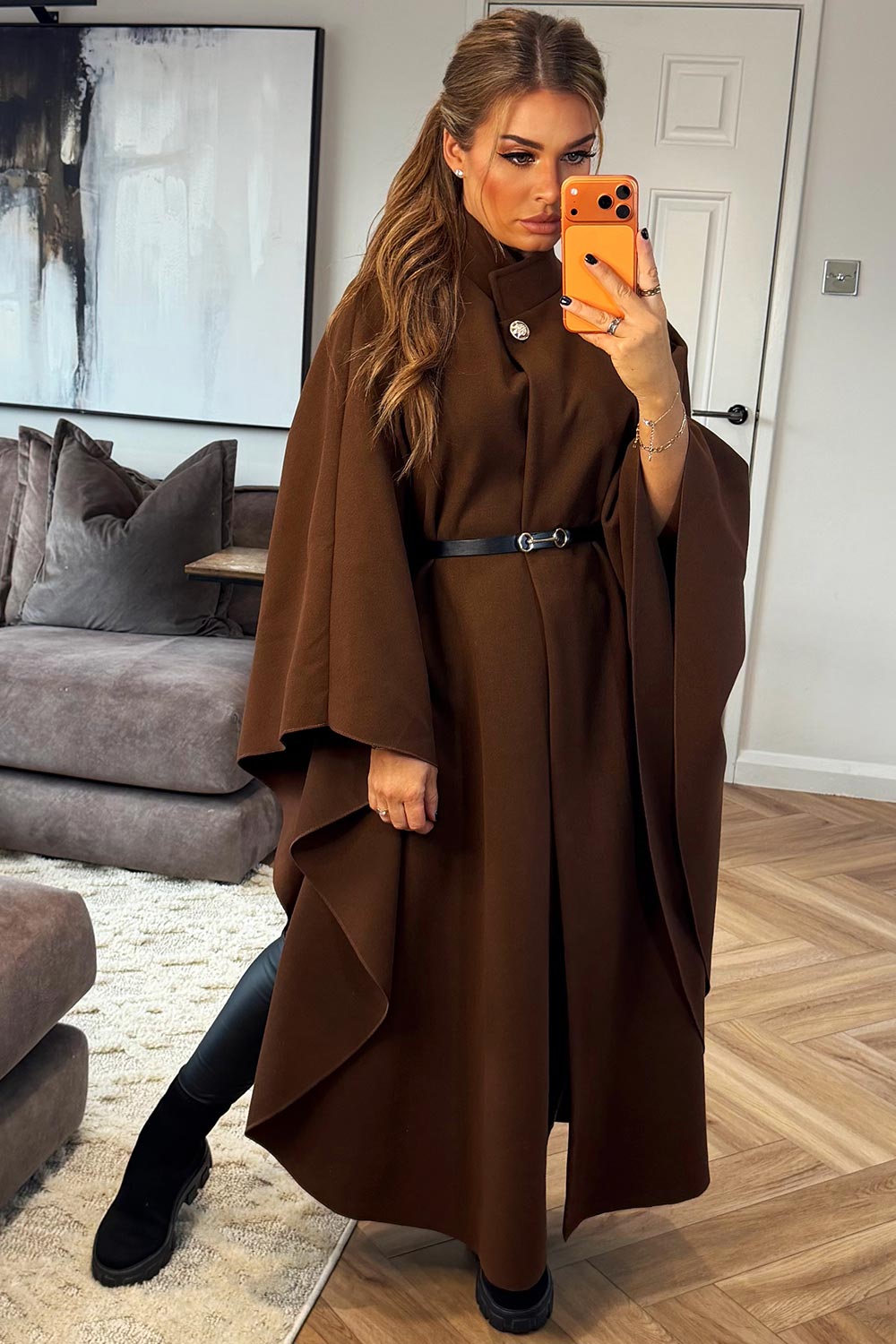 long cape shawl womens christmas markets winter outfit