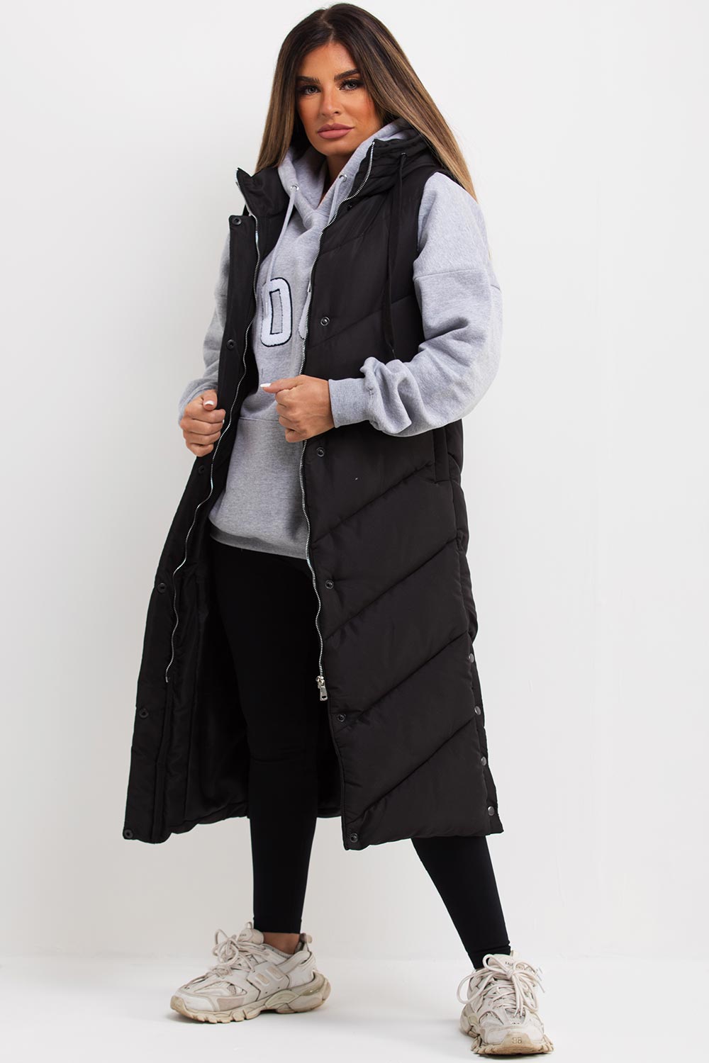 long padded gilet womens uk