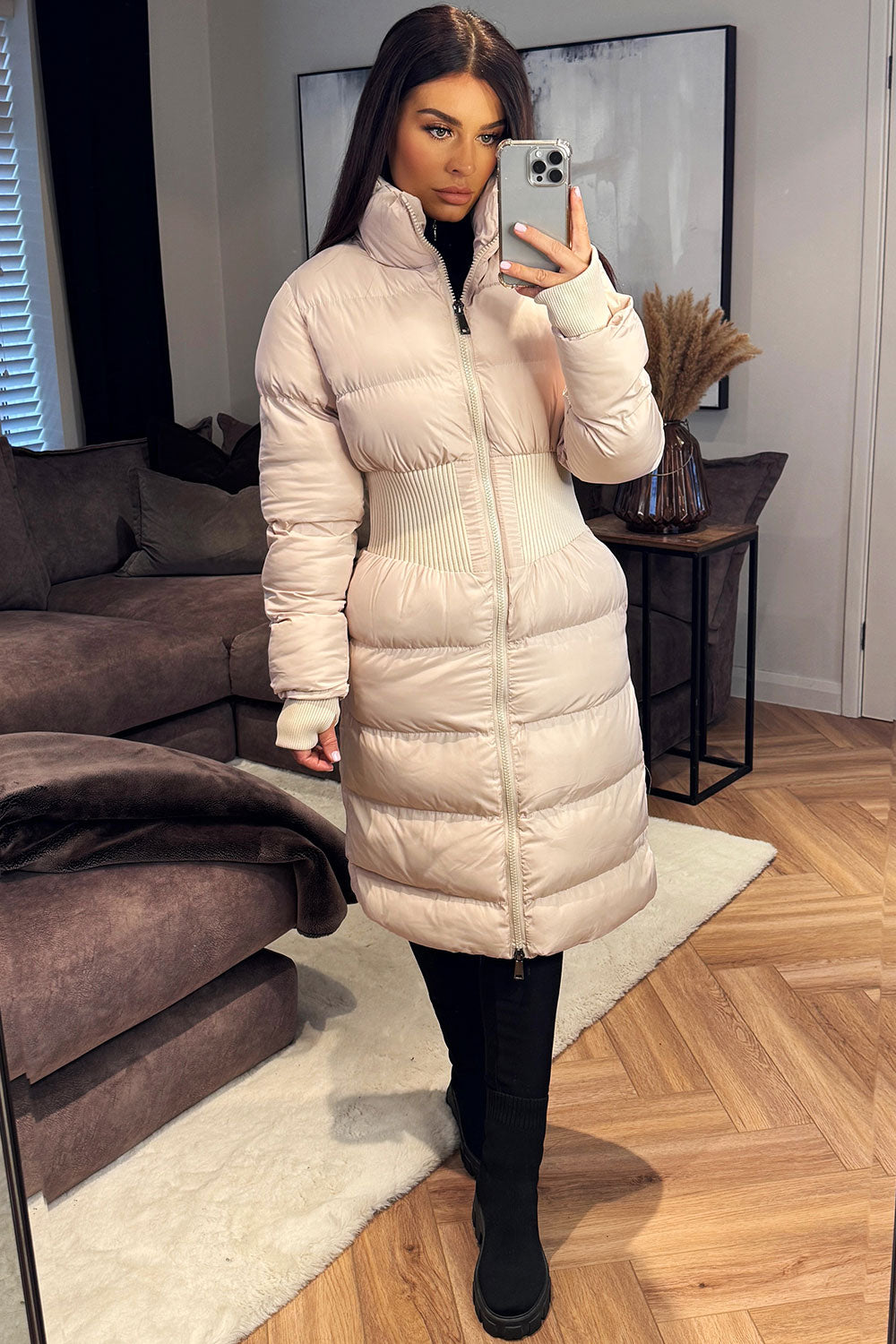 padded puffer coat for winter