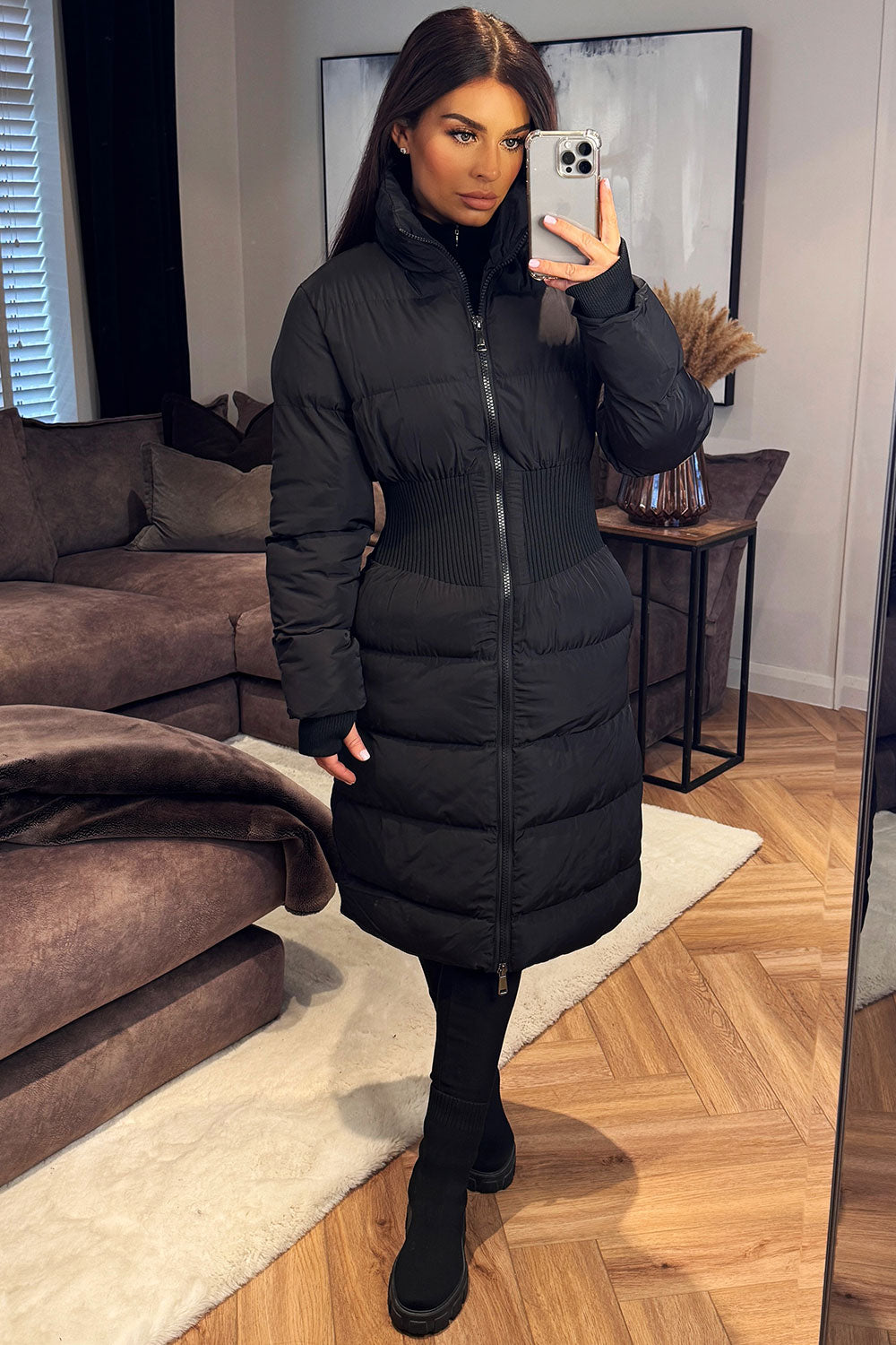 padded puffer coat for winter