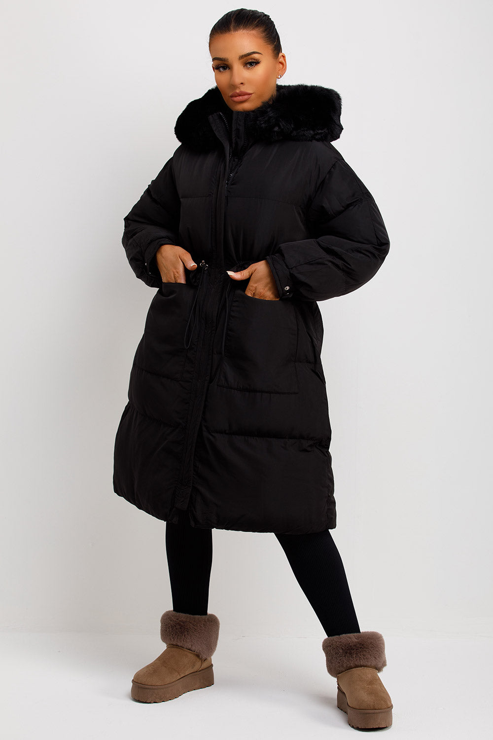 womens womens long puffer coat uk