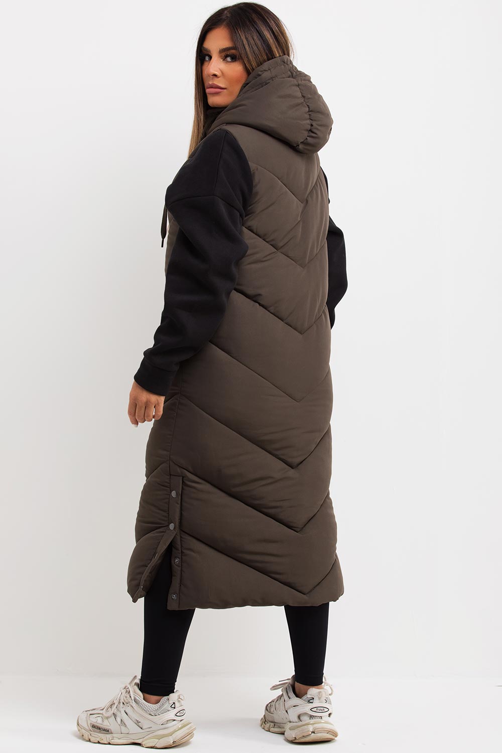 womens chevron padded gilet uk