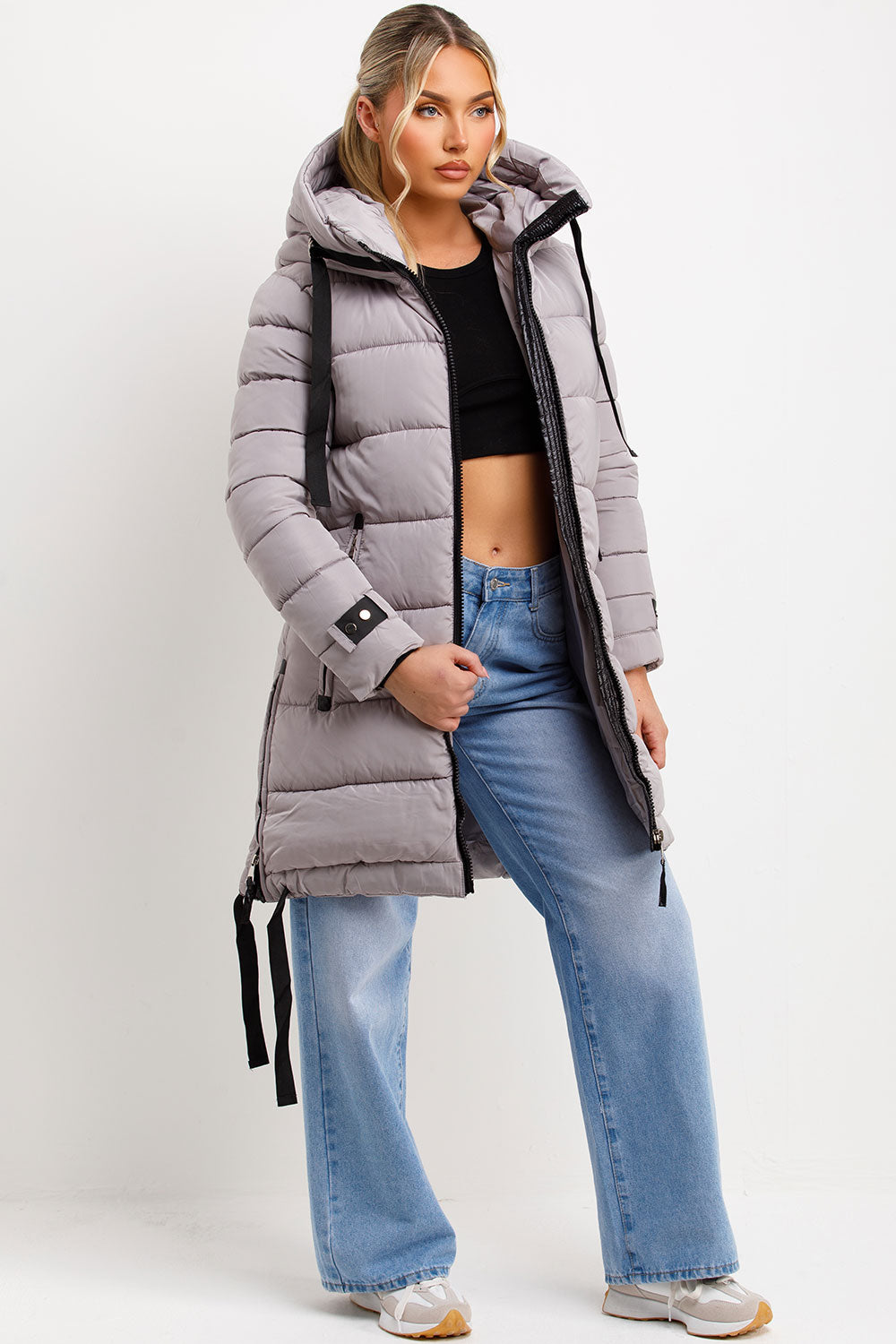 womens long puffer coat for winter styledup