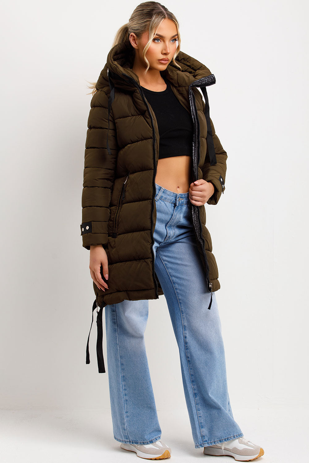 womens long puffer coat for winter styledup